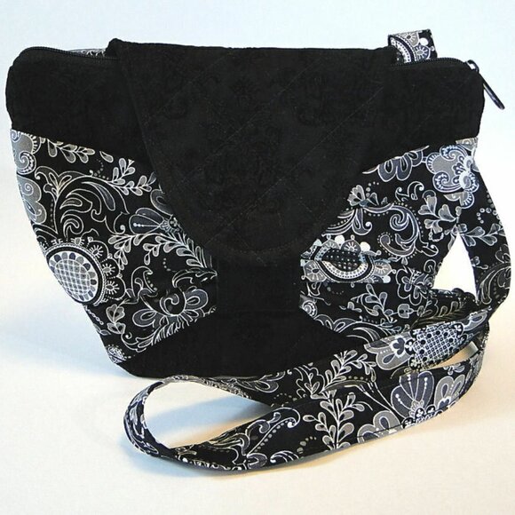 Hand Crafted Handbags - Quilted Purse Bag Adjustable Strap Crossbody NEW